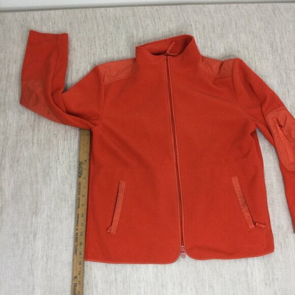 ESCADA Sport Windbreaker Jacket Mens Orange‎ Fleece Long Sleeve Pockets Full Zip - Picture 6 of 7